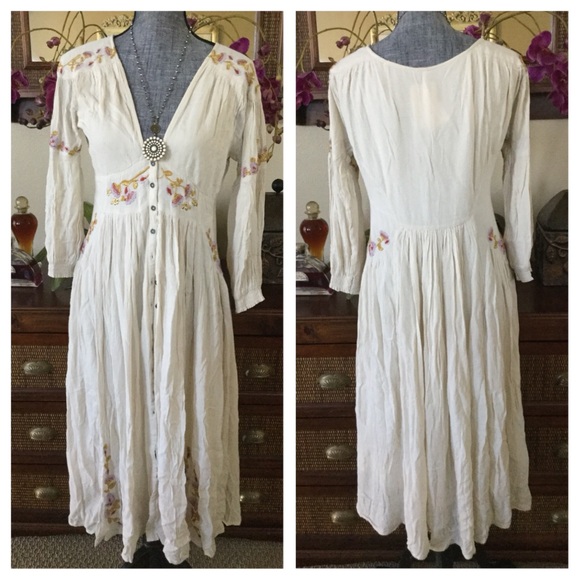 Free People Day Glow Cream Midi Dress. NWT. - Picture 4 of 8